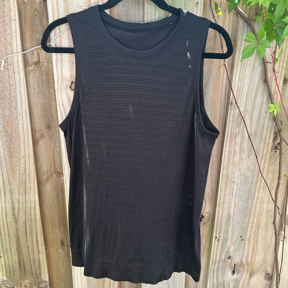 Lululemon Uncovered Black Muscle Tank